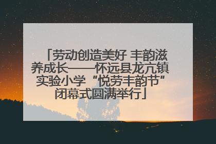 劳动创造美好 丰韵滋养成长——怀远县龙亢镇实验小学“悦劳丰韵节”闭幕式圆满举行