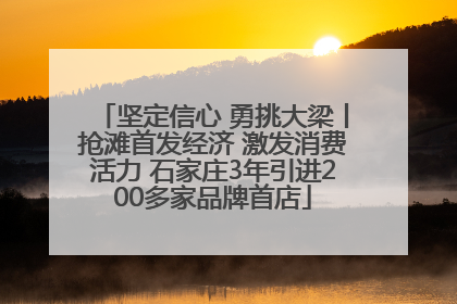 坚定信心 勇挑大梁丨抢滩首发经济 激发消费活力 石家庄3年引进200多家品牌首店