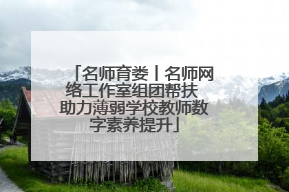 名师育娄丨名师网络工作室组团帮扶 助力薄弱学校教师数字素养提升