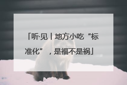 听·见丨地方小吃“标准化”，是福不是祸