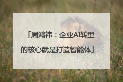 周鸿祎：企业AI转型的核心就是打造智能体
