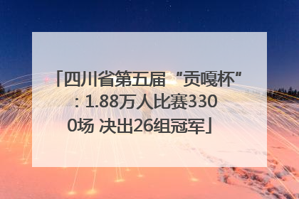 四川省第五届“贡嘎杯”：1.88万人比赛3300场 决出26组冠军