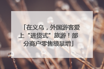 在义乌，外国游客爱上“进货式”旅游！部分商户零售额暴增