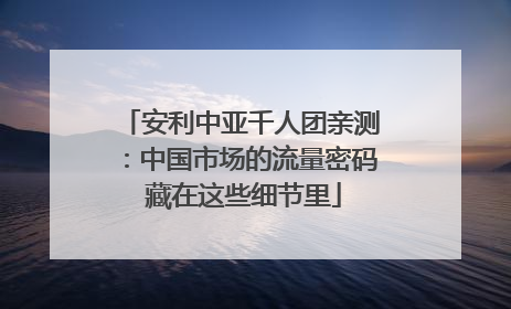 安利中亚千人团亲测：中国市场的流量密码 藏在这些细节里