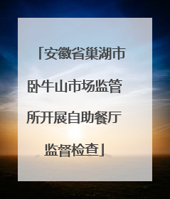 安徽省巢湖市卧牛山市场监管所开展自助餐厅监督检查