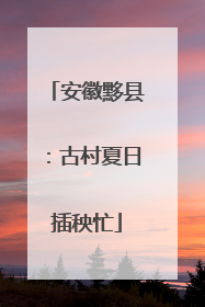 安徽黟县：古村夏日插秧忙