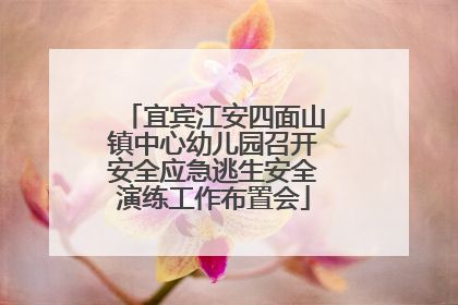 宜宾江安四面山镇中心幼儿园召开安全应急逃生安全演练工作布置会