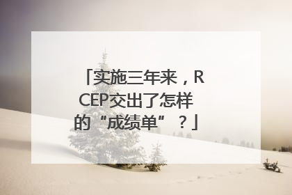 实施三年来,RCEP交出了怎样的“成绩单”?