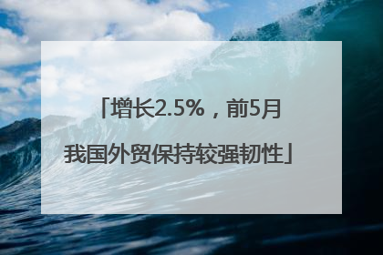 增长2.5%，前5月我国外贸保持较强韧性