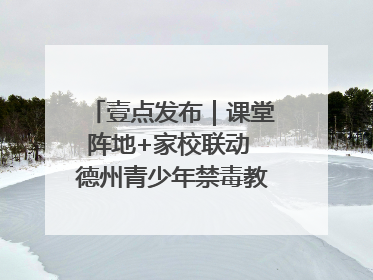 壹点发布｜课堂阵地+家校联动 德州青少年禁毒教育全覆盖