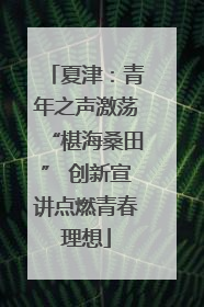 夏津：青年之声激荡“椹海桑田” 创新宣讲点燃青春理想