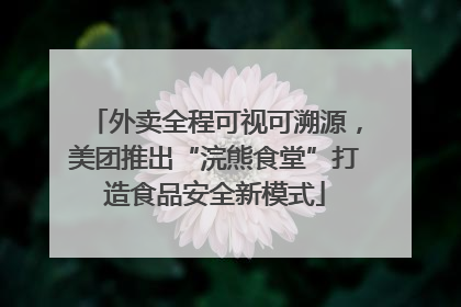 外卖全程可视可溯源，美团推出“浣熊食堂”打造食品安全新模式
