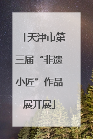 天津市第三届“非遗小匠”作品展开展