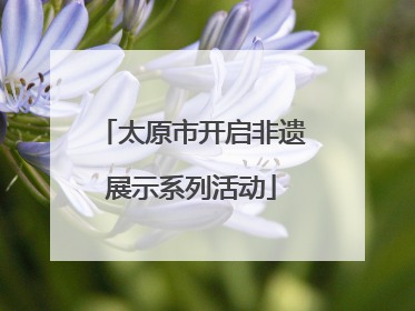 太原市开启非遗展示系列活动