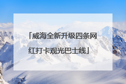 威海全新升级四条网红打卡观光巴士线