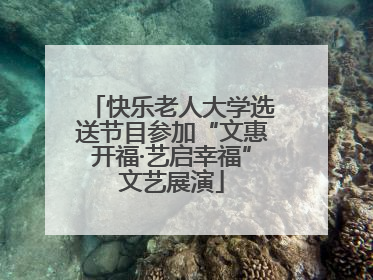 快乐老人大学选送节目参加“文惠开福·艺启幸福”文艺展演