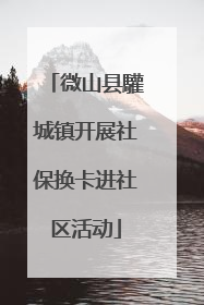 微山县驩城镇开展社保换卡进社区活动