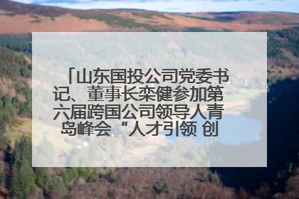山东国投公司党委书记、董事长栾健参加第六届跨国公司领导人青岛峰会“人才引领 创新驱动”人力资源高质量发展对话会