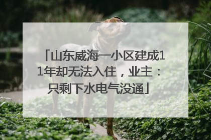 山东威海一小区建成11年却无法入住，业主：只剩下水电气没通