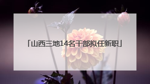 山西三地14名干部拟任新职