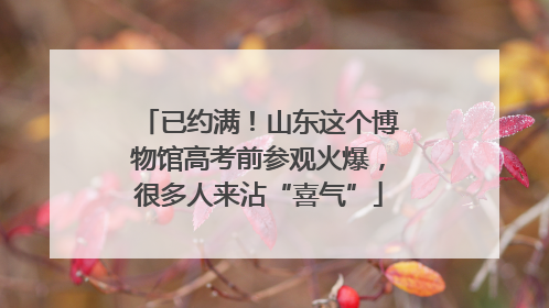 已约满！山东这个博物馆高考前参观火爆，很多人来沾“喜气”