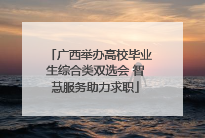广西举办高校毕业生综合类双选会 智慧服务助力求职