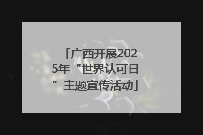 广西开展2025年“世界认可日”主题宣传活动
