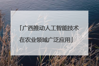 广西推动人工智能技术在农业领域广泛应用