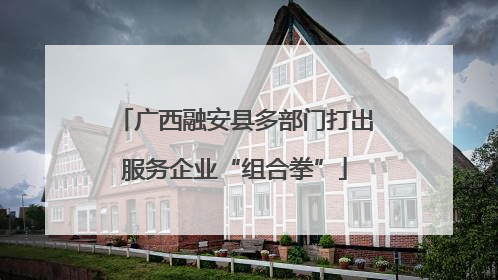 广西融安县多部门打出服务企业“组合拳”