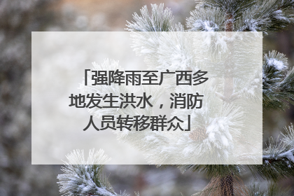 强降雨至广西多地发生洪水，消防人员转移群众