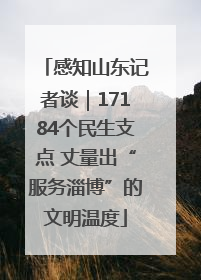 感知山东记者谈｜17184个民生支点 丈量出“服务淄博”的文明温度
