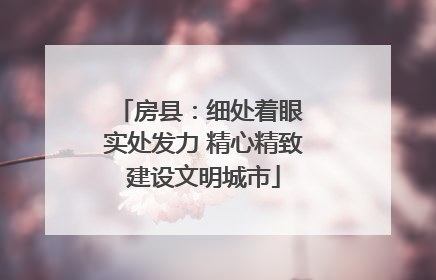 房县：细处着眼 实处发力 精心精致建设文明城市