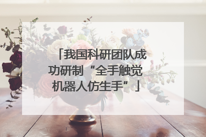 我国科研团队成功研制“全手触觉机器人仿生手”