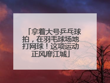 拿着大号乒乓球拍，在羽毛球场地打网球！这项运动正风靡江城