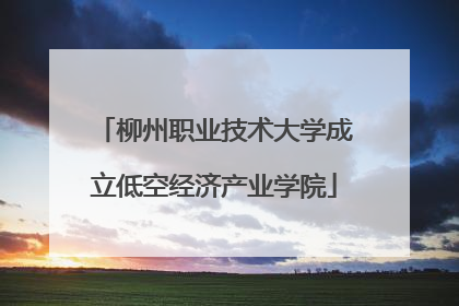 柳州职业技术大学成立低空经济产业学院