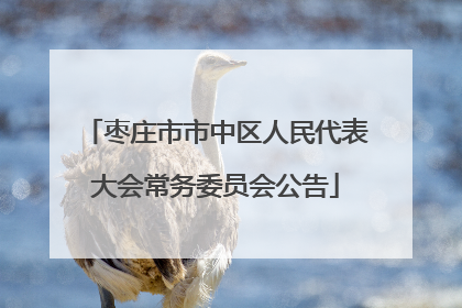 枣庄市市中区人民代表大会常务委员会公告