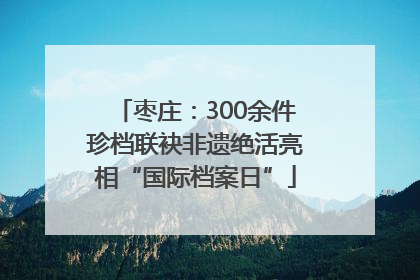 枣庄：300余件珍档联袂非遗绝活亮相“国际档案日”