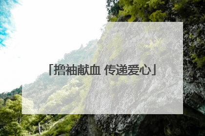 撸袖献血 传递爱心
