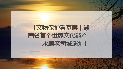 文物保护看基层｜湖南省首个世界文化遗产——永顺老司城遗址