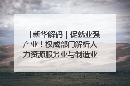 新华解码｜促就业强产业！权威部门解析人力资源服务业与制造业融合发展试点