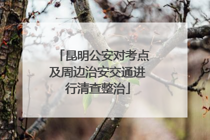昆明公安对考点及周边治安交通进行清查整治