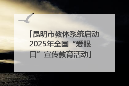 昆明市教体系统启动2025年全国“爱眼日”宣传教育活动