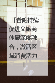 普陀持续促进文旅商体展深度融合，激活区域消费活力