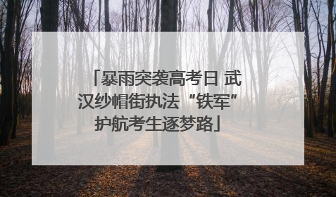暴雨突袭高考日 武汉纱帽街执法“铁军”护航考生逐梦路