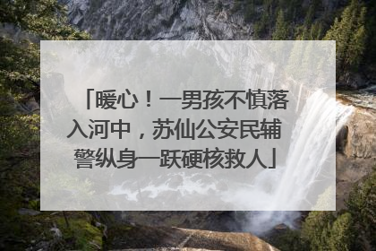 暖心！一男孩不慎落入河中，苏仙公安民辅警纵身一跃硬核救人