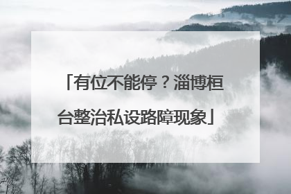 有位不能停？淄博桓台整治私设路障现象