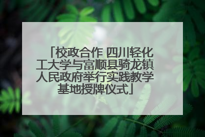校政合作 四川轻化工大学与富顺县骑龙镇人民政府举行实践教学基地授牌仪式