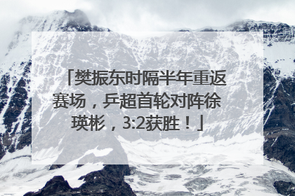 樊振东时隔半年重返赛场，乒超首轮对阵徐瑛彬，3:2获胜！