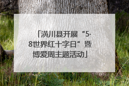 潢川县开展“5·8世界红十字日”暨博爱周主题活动