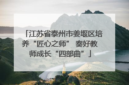江苏省泰州市姜堰区培养“匠心之师” 奏好教师成长“四部曲”
